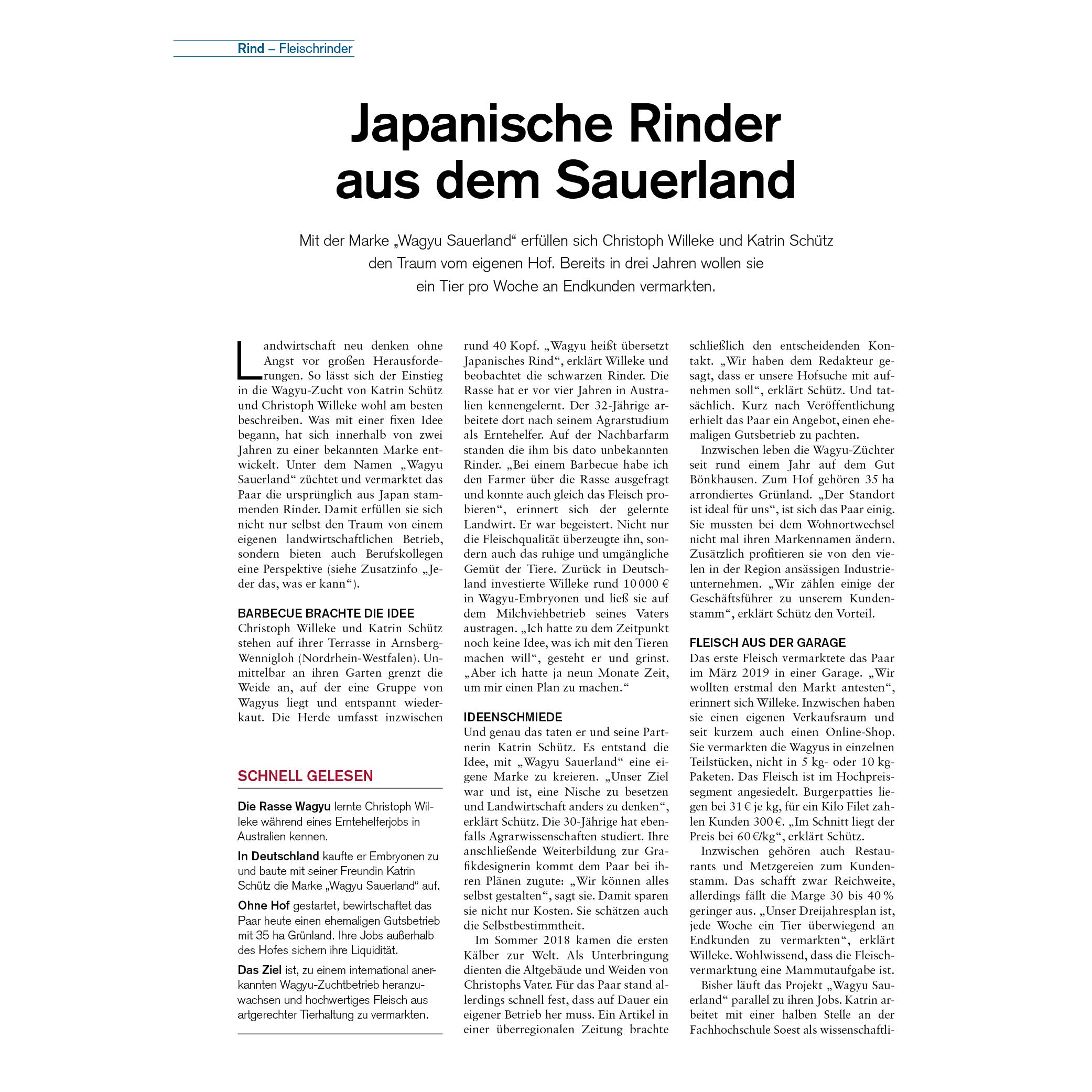 JAPANISCHE RINDER AUS DEM SAUERLAND