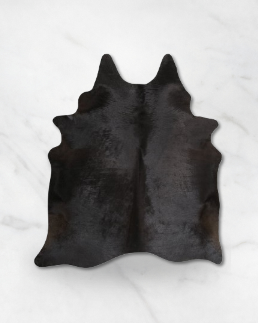 wagyu-fell, Teppich, schwarz-braunes Fell, Fell vom Wagyu-Rind, Kuh-Fell